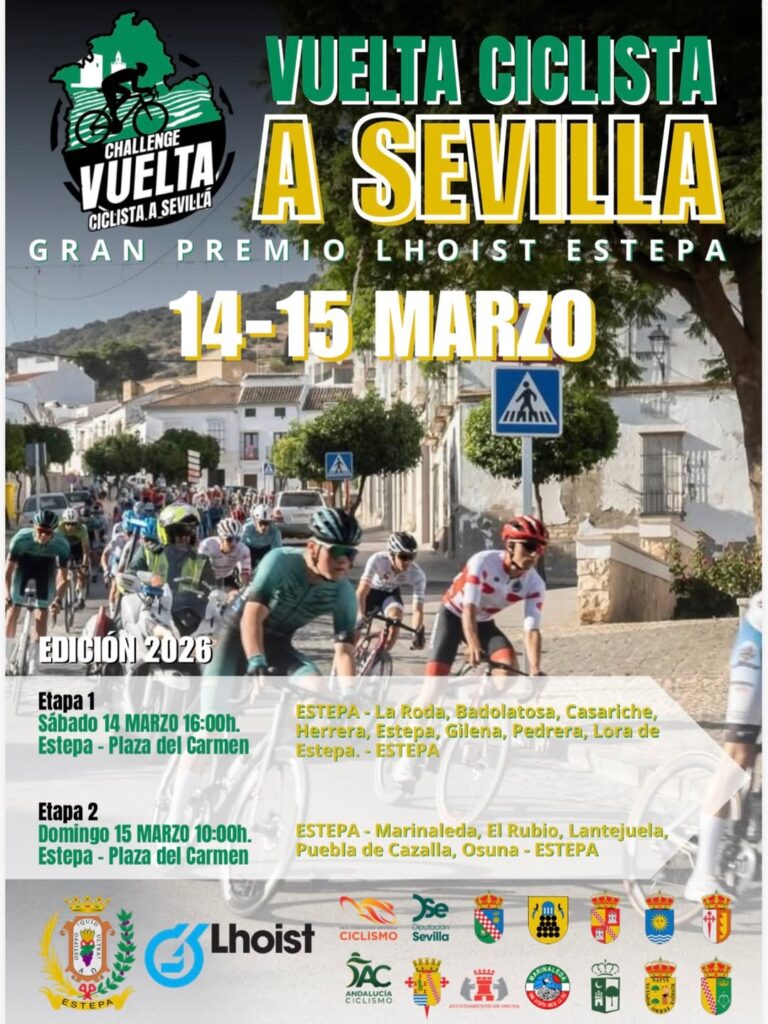 Cartel Vuelta Ciclista a Sevilla – GP Lhoist Estepa 2026.